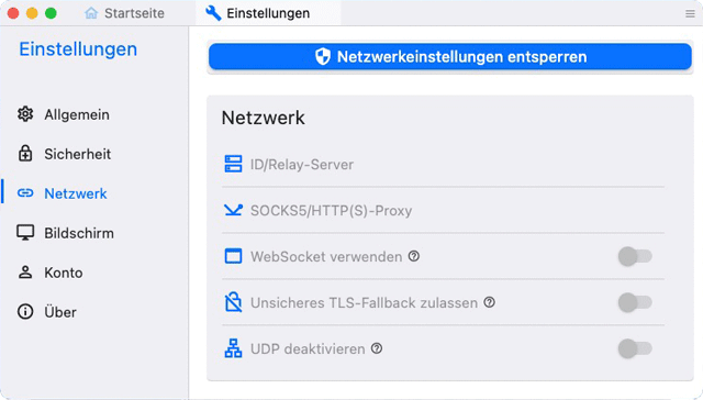 RustDesk Einstellungen