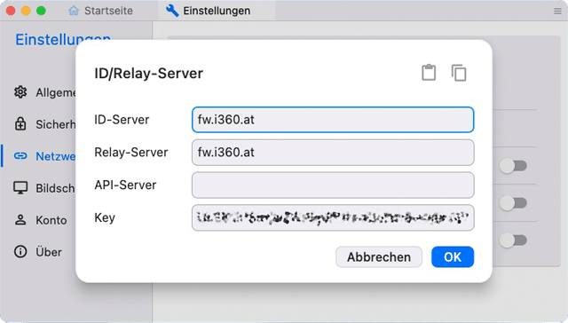 RustDesk Server-Einstellungen