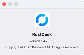 Versionsinformation Screenshot